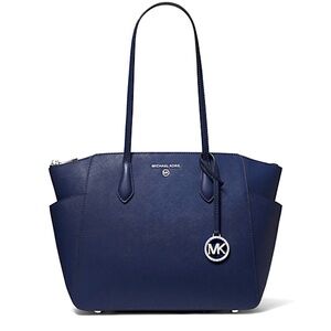 Navy Michael Kors Medium Marilyn Tote Handbag